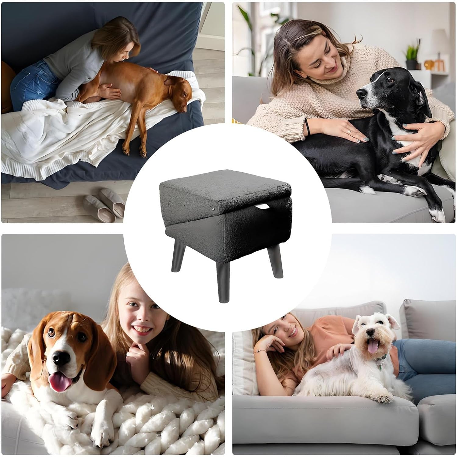 Rampe et tabouret, 2 en 1 pour chien, chat adapté pour monté facilement vers le canapé, lit