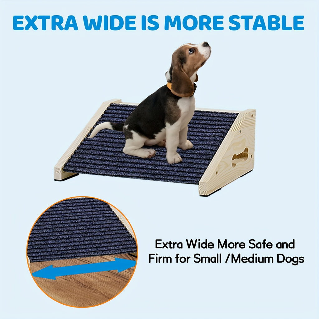 Rampe d’escalier pour chien et chat, en bois, avec anti dérapant agréable pour coussinets
