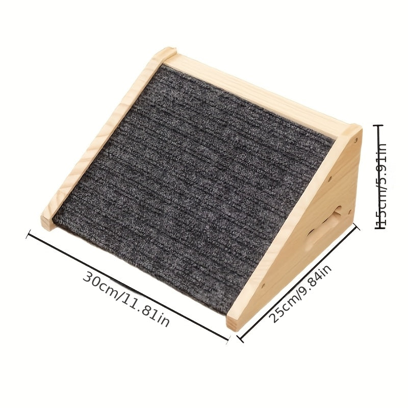 Rampe d’escalier pour chien et chat, en bois, avec anti dérapant agréable pour coussinets