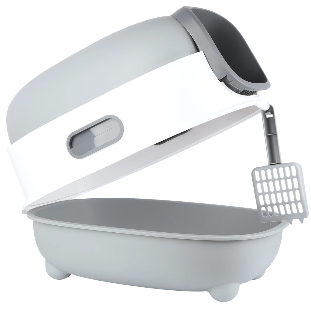 Bac à litière pour chat,  fermé à structure dôme avec pelle à litière, 40 x 39 x 56 cm