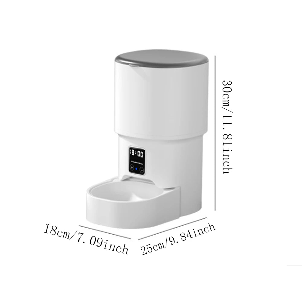 Distributeur Automatique de Croquettes 4L avec Caméra HD, Wi-Fi, Boutons Programmable pour Chat et Chien