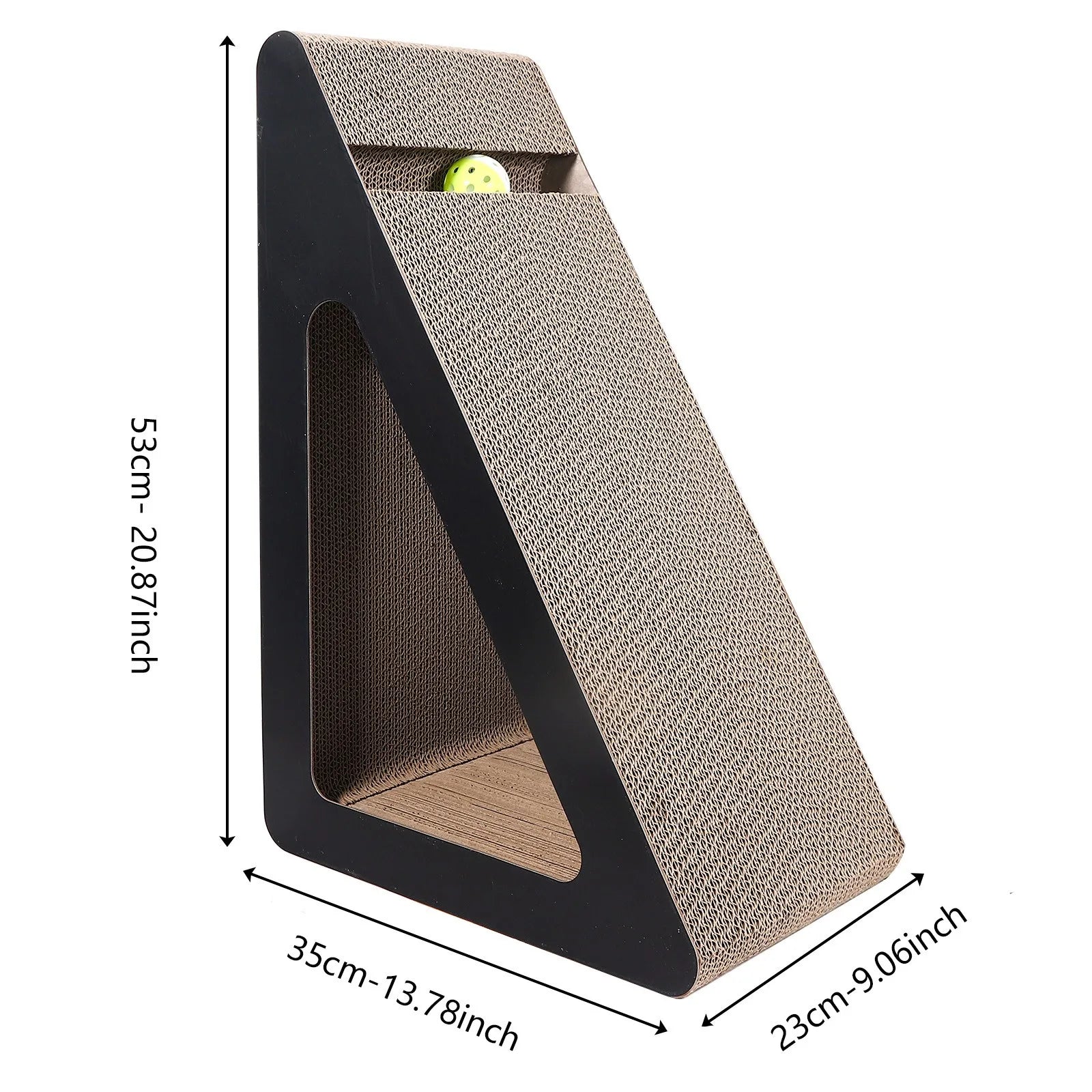 Carton à Gratter pour Chat avec Boule Rotative – Griffoir Résistant et Jouet Interactif