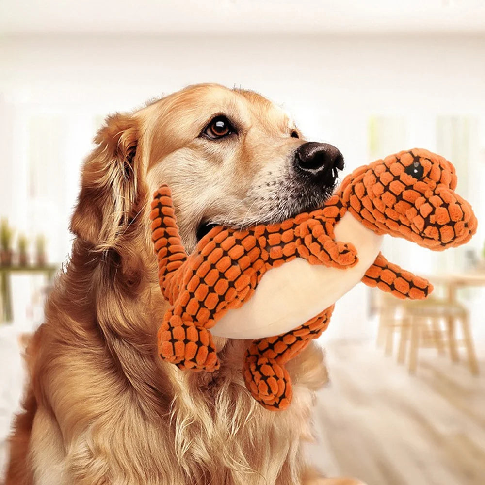 Jouets de dinosaure peluche pour chiens et chats, jouets interactifs à mâcher