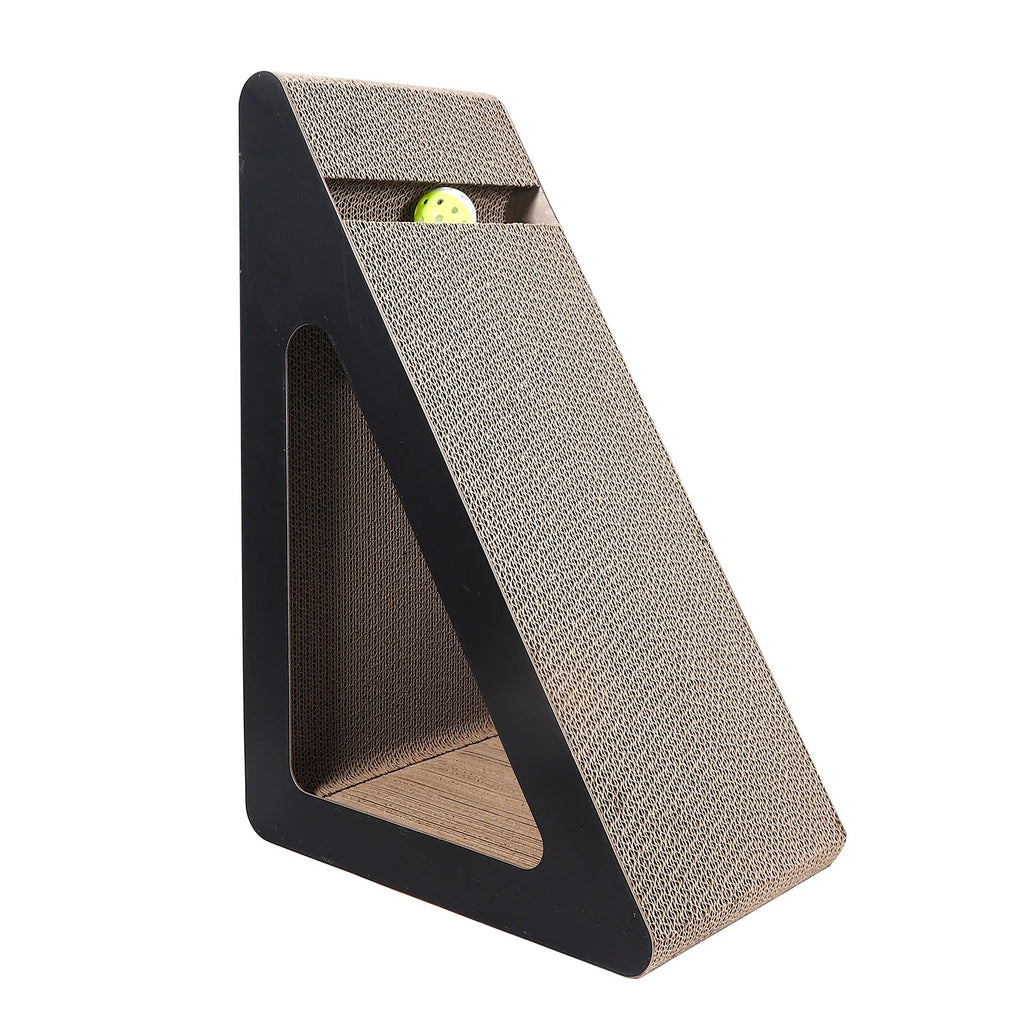 Carton à Gratter pour Chat avec Boule Rotative – Griffoir Résistant et Jouet Interactif