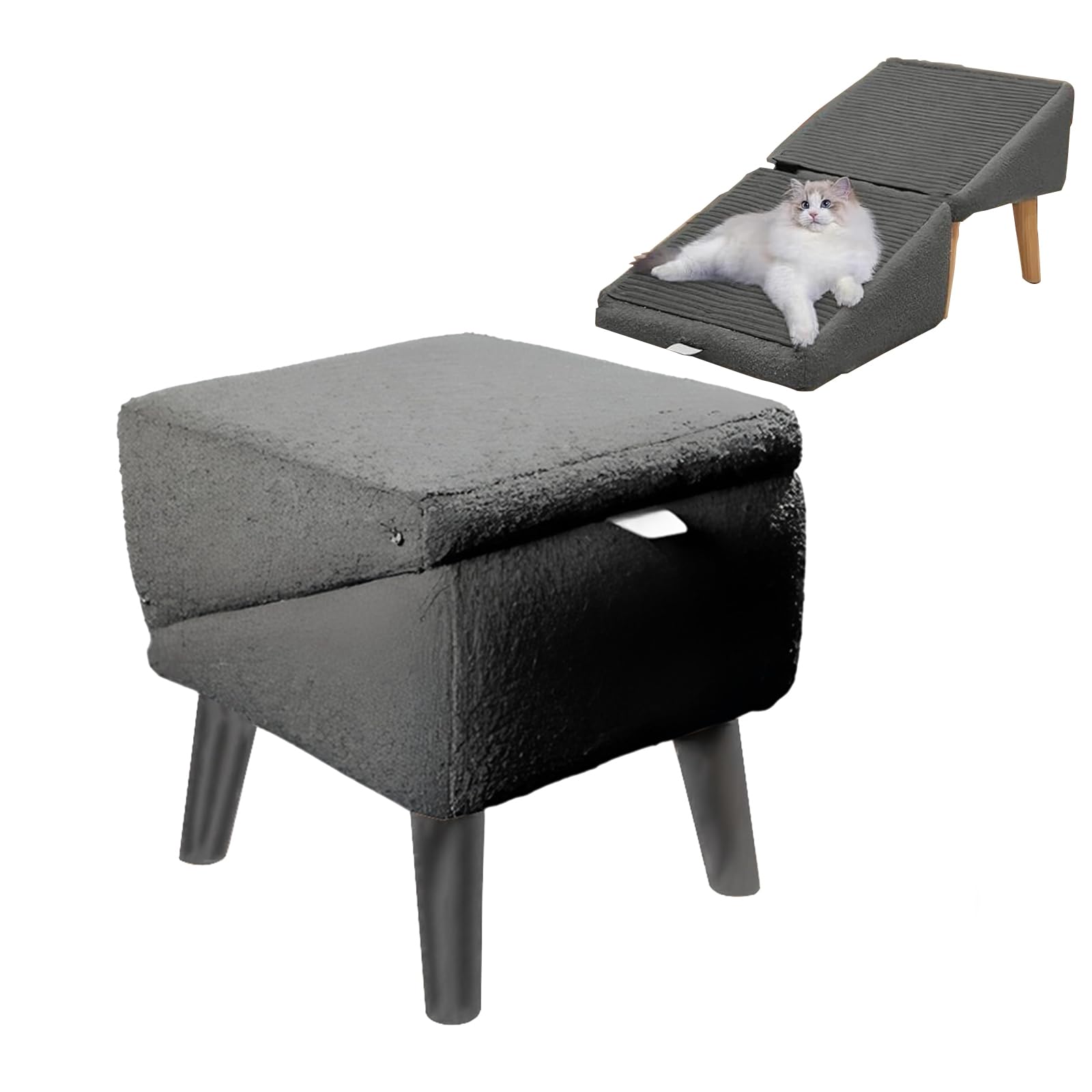 Rampe et tabouret, 2 en 1 pour chien, chat adapté pour monté facilement vers le canapé, lit